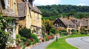 Las famosas "cabañas" de los Cotswolds, construidas con piedra color miel.